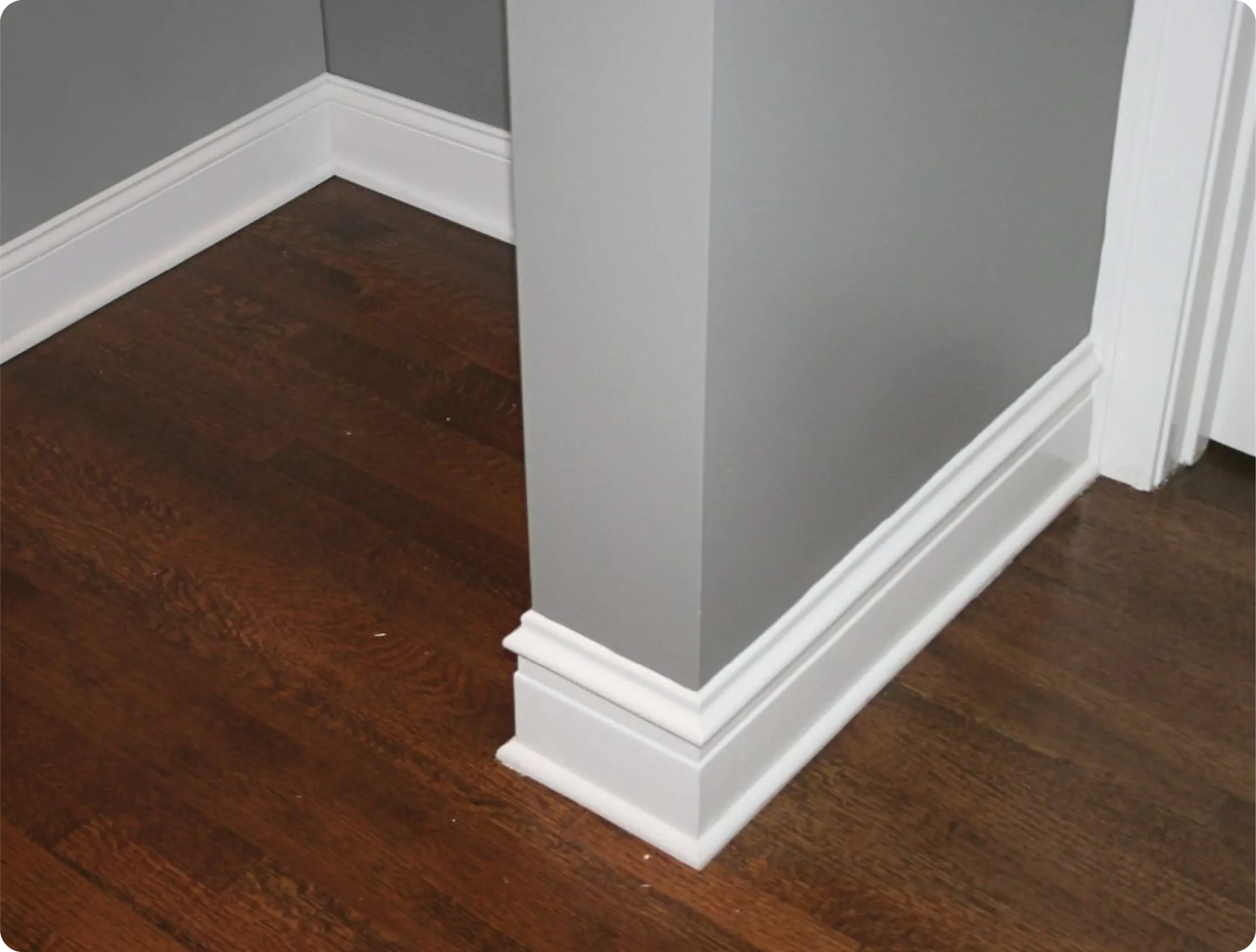 Baseboard and casing trim installation by Hubbell Handyman