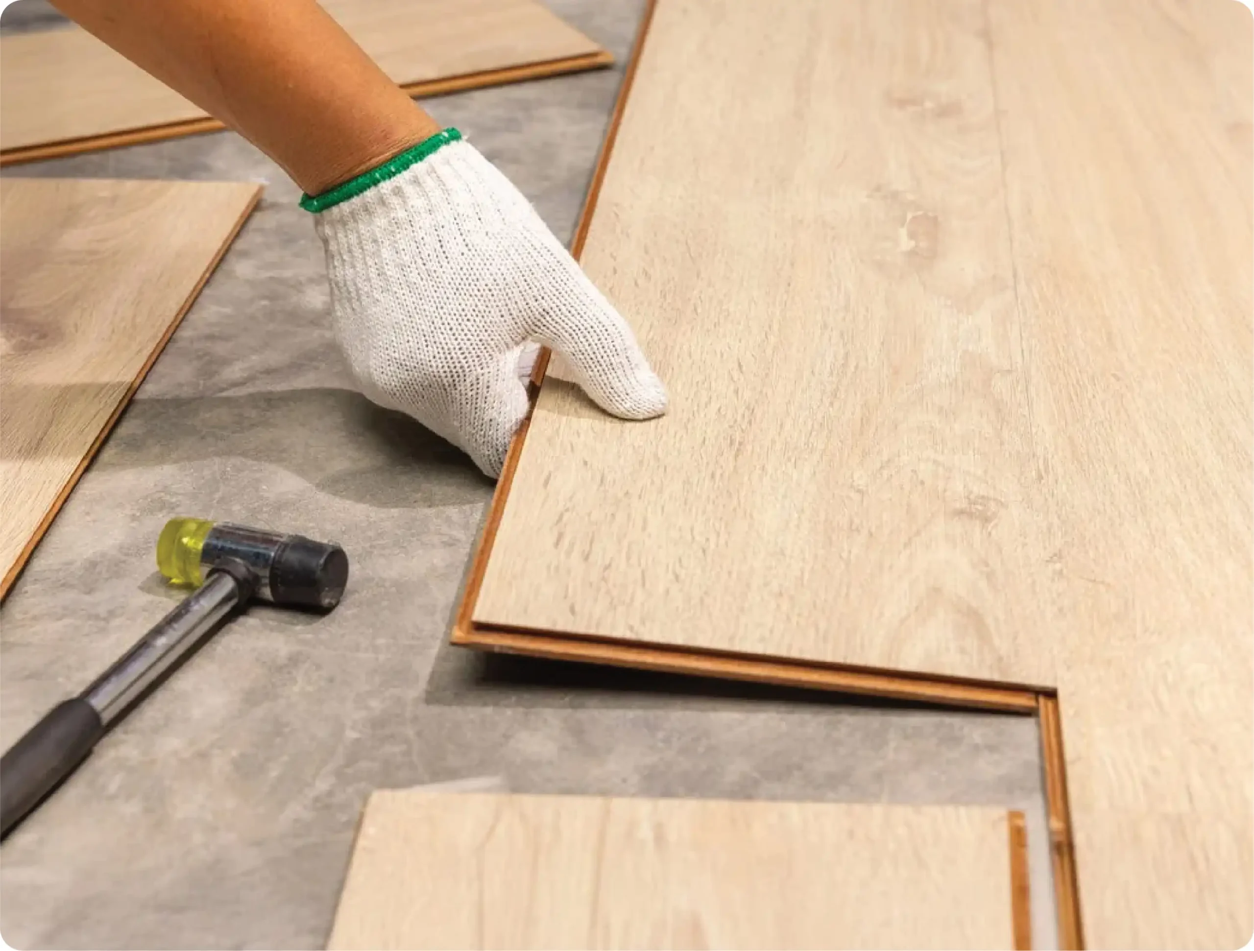 Professional flooring installation service by Hubbell Handyman in Utah